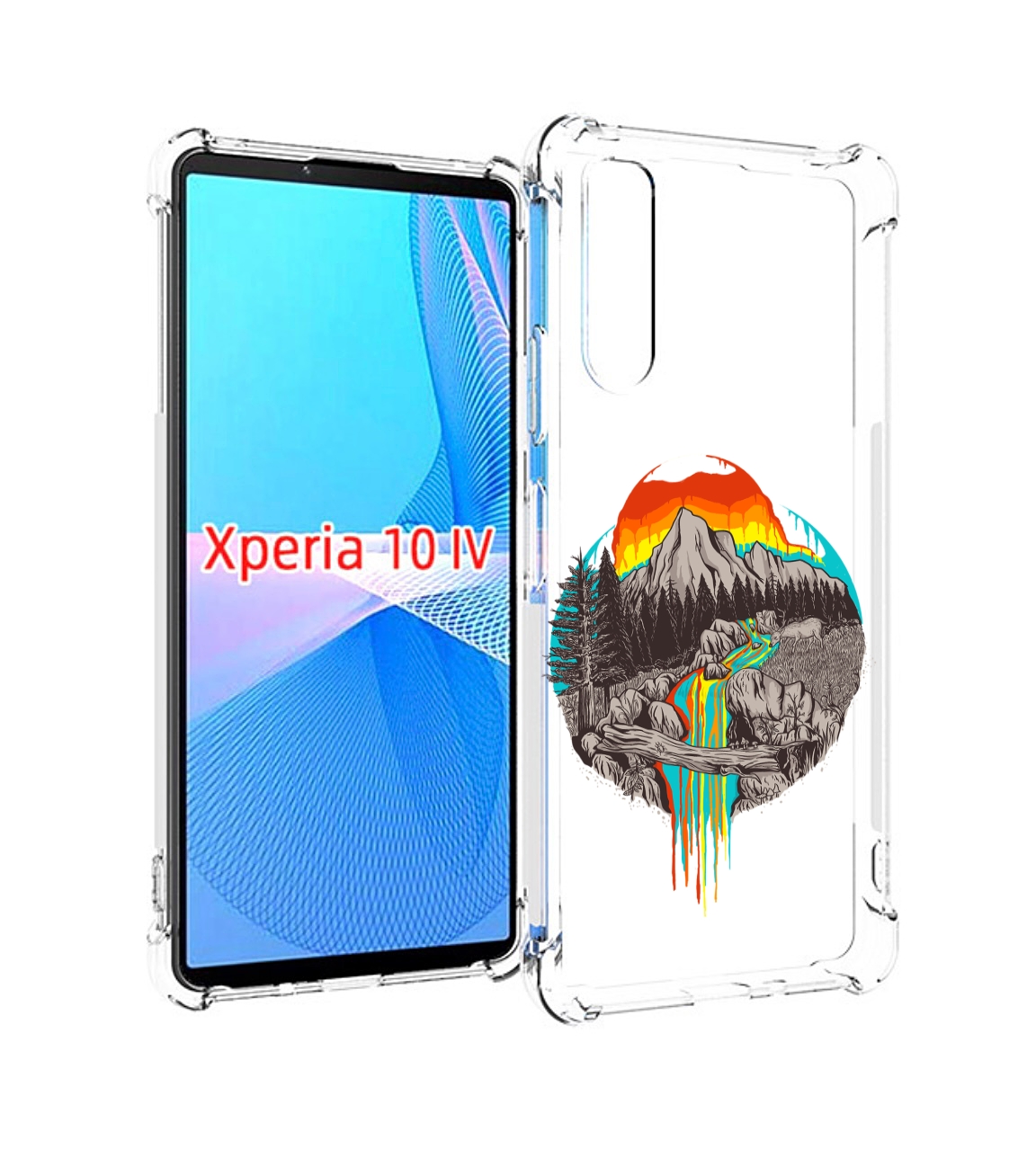 

Чехол MyPads Радужный водопад для Sony Xperia 10 IV (10-4), Прозрачный, Tocco