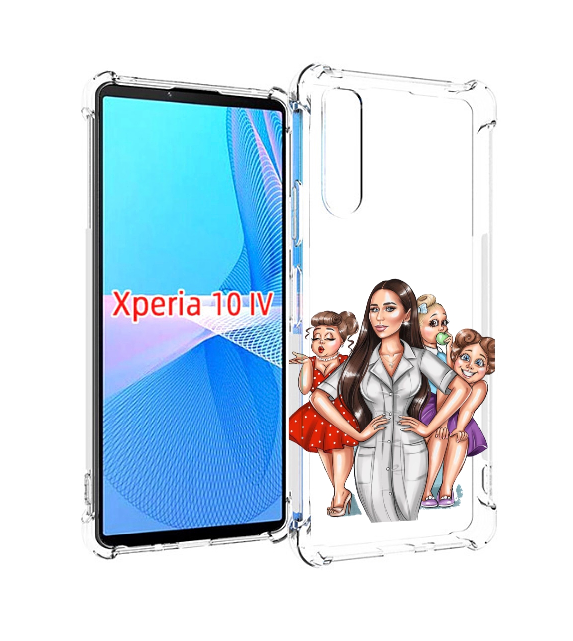 Чехол MyPads Милые-дамы женский для Sony Xperia 10 IV (10-4) Tocco