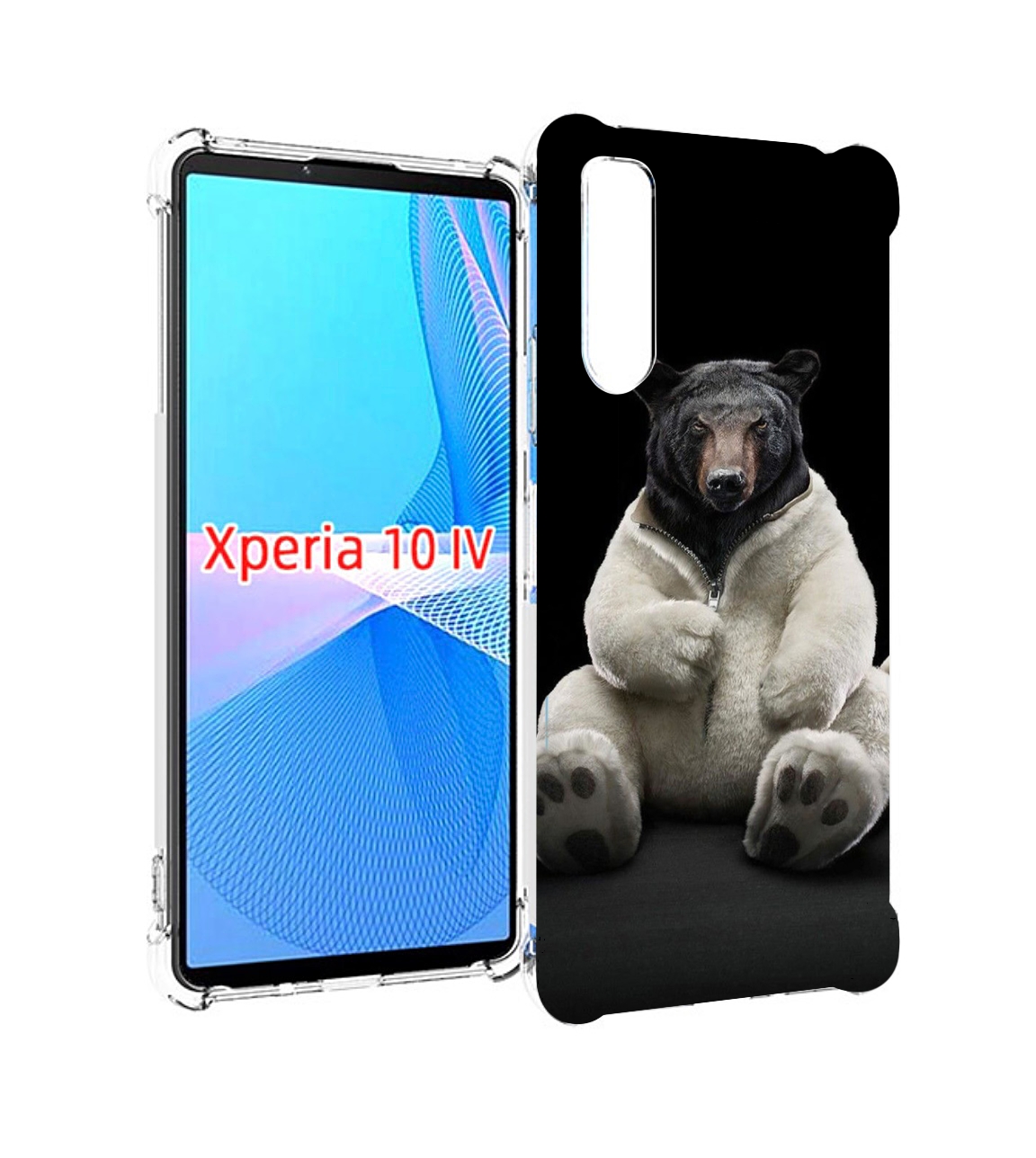 

Чехол MyPads Медведь-бурый-белый для Sony Xperia 10 IV (10-4), Прозрачный, Tocco