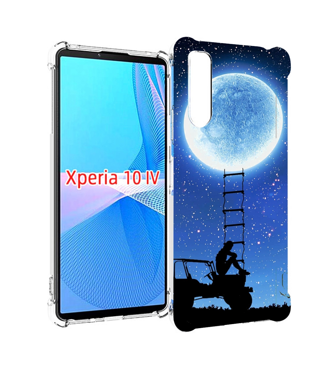

Чехол MyPads Машина-на-лун для Sony Xperia 10 IV (10-4), Прозрачный, Tocco