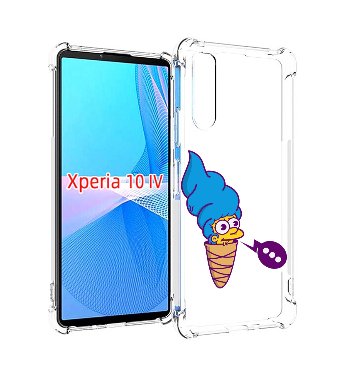 

Чехол MyPads Мардж-рожок для Sony Xperia 10 IV (10-4), Прозрачный, Tocco