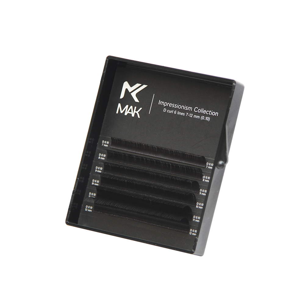 

Коричневые ресницы Mak Natural Brown МИНИ-МИКС (6 линий) (D+ 0.10 7-12mm), Коричневый
