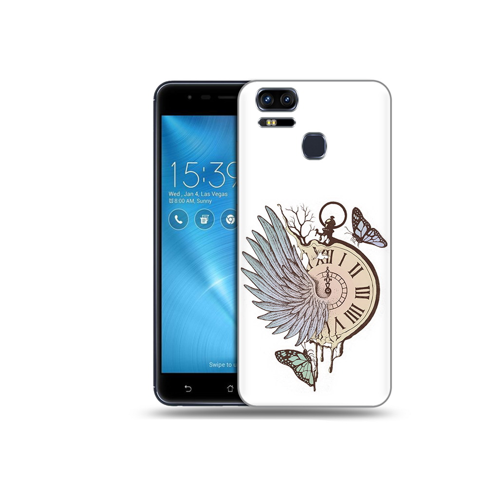 

Чехол MyPads Tocco для Asus ZenFone 3 страинные часы с крылом (PT51214.656.626), Прозрачный, Tocco