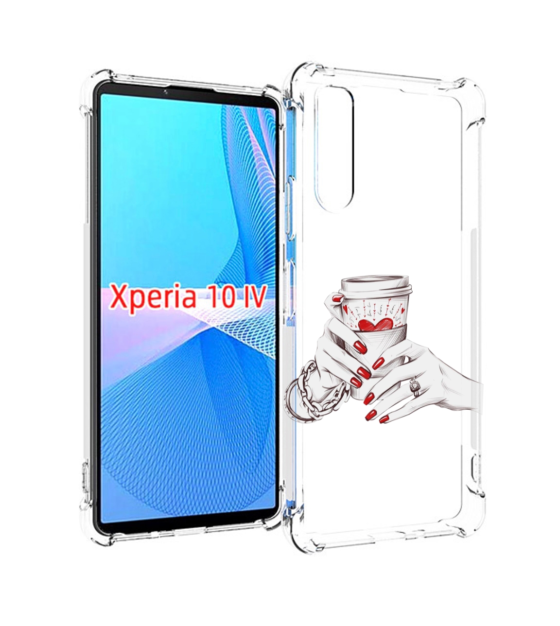 

Чехол MyPads Любовный-стакан для Sony Xperia 10 IV (10-4), Прозрачный, Tocco