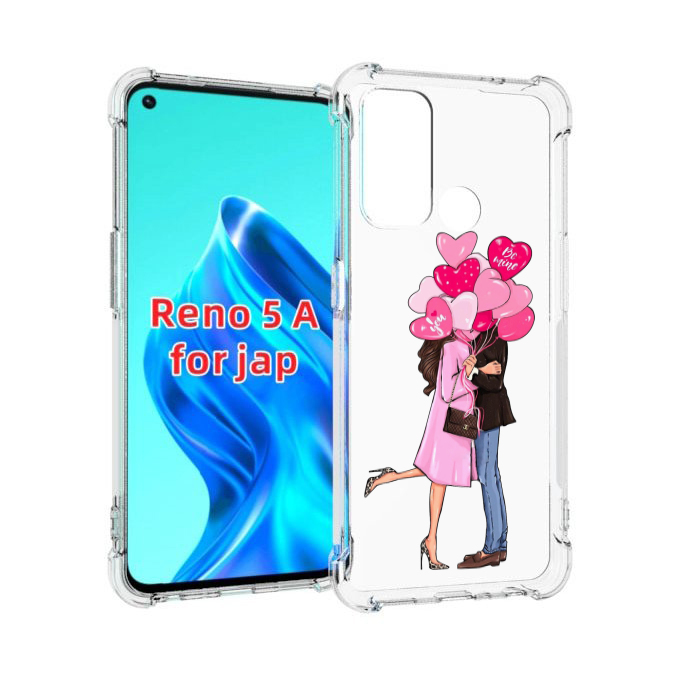 

Чехол MyPads девушка-с-парнем-сердечки женский для Oppo Reno 5A, Прозрачный, Tocco