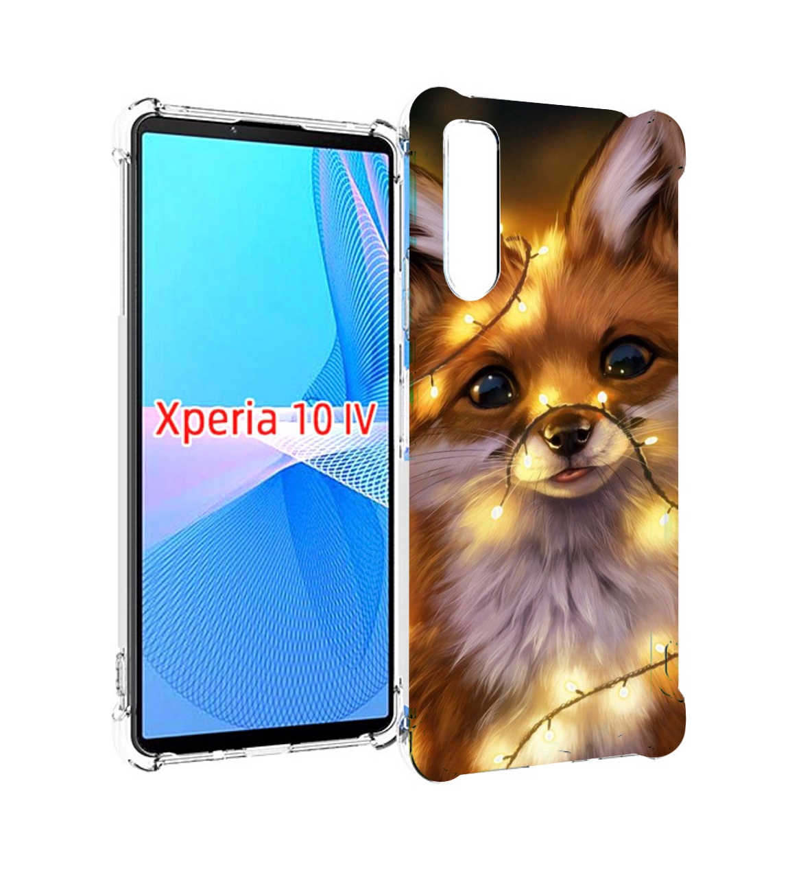 

Чехол MyPads Лисенок-в-гирлянде для Sony Xperia 10 IV (10-4), Прозрачный, Tocco