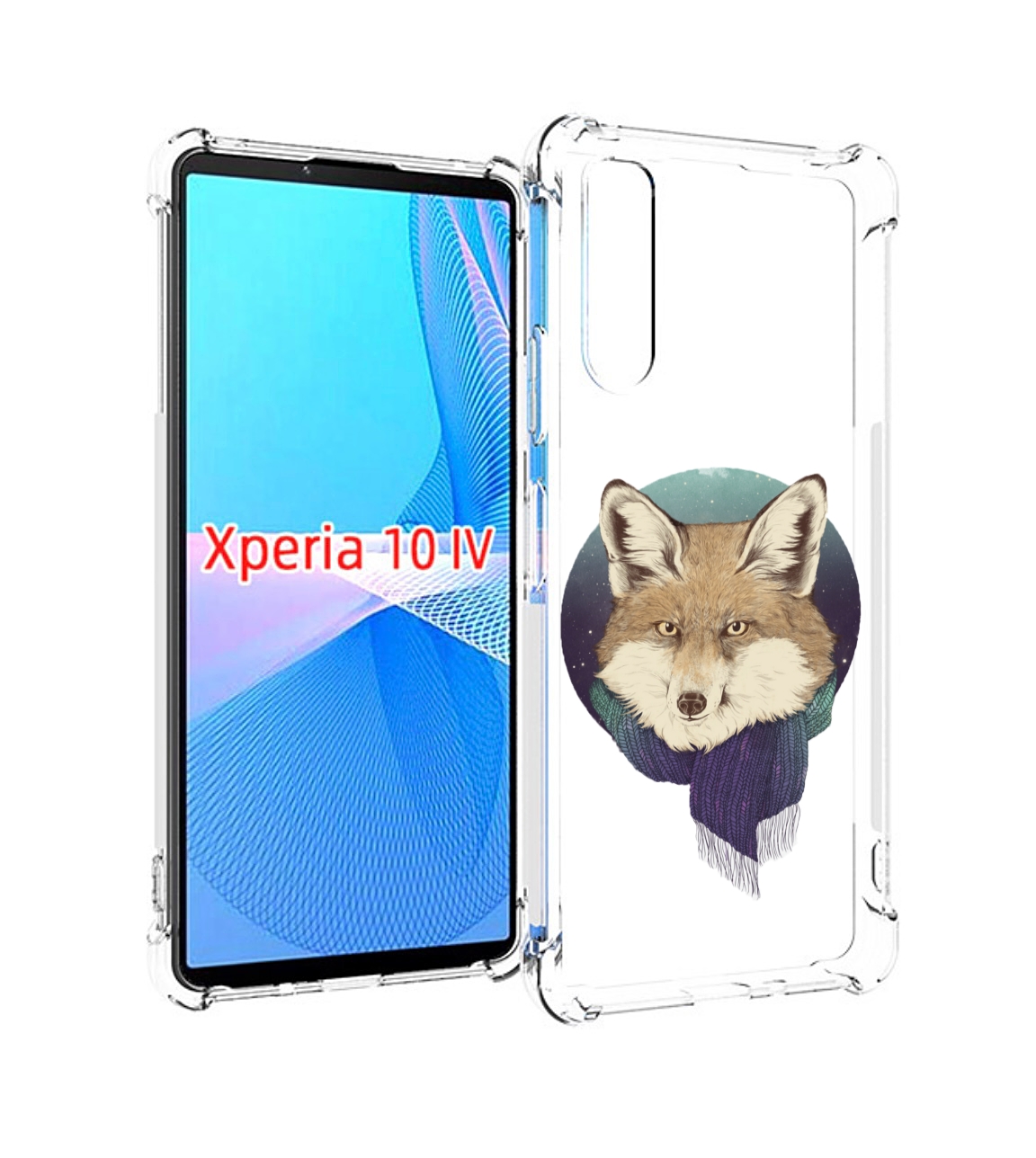 Чехол MyPads Лиса с шарфом для Sony Xperia 10 IV (10-4)