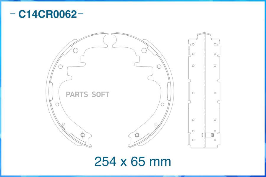 

Тормозные колодки CWORKS задние барабанные C14CR0062