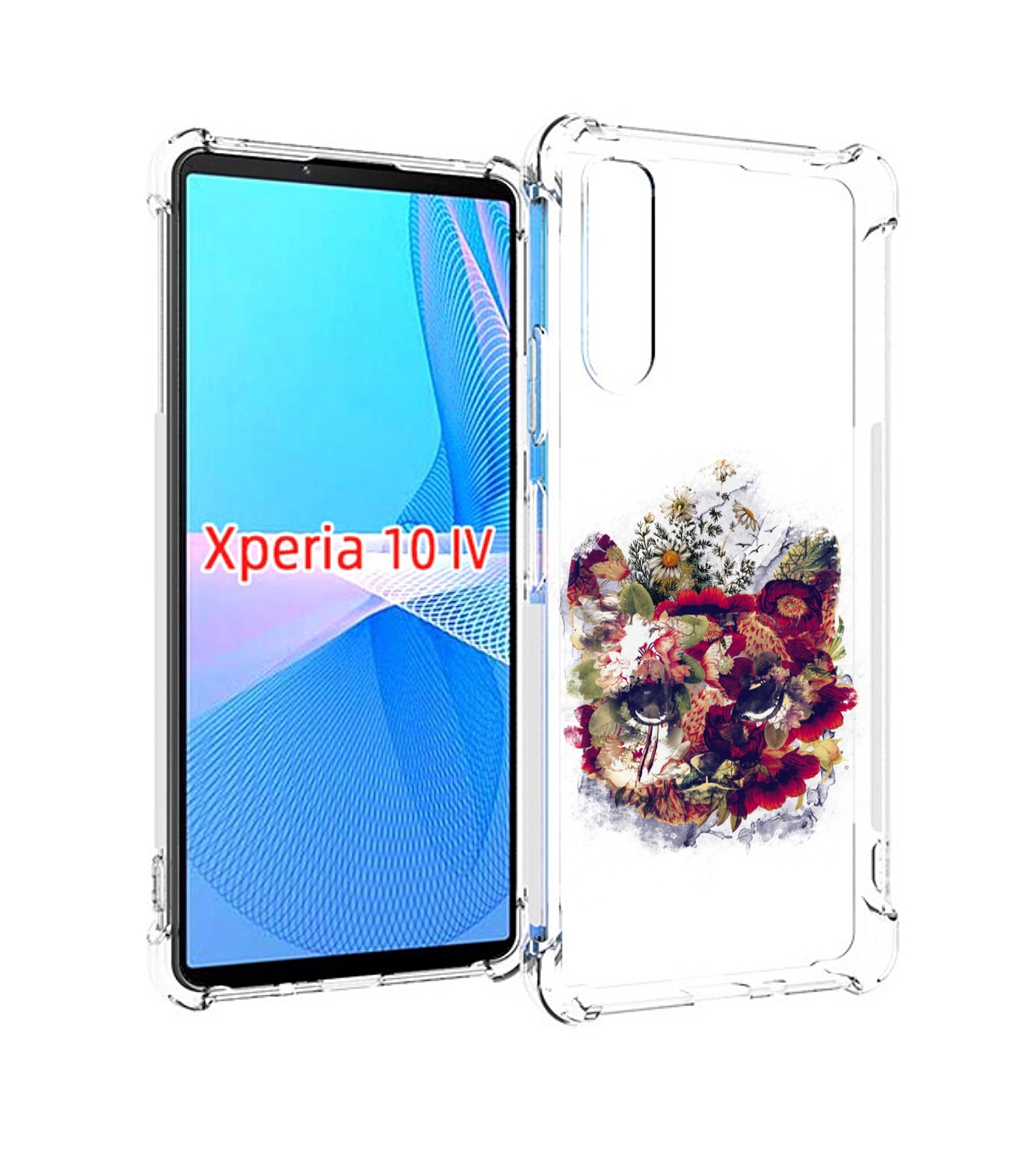 

Чехол MyPads Лиса в цветах-2 для Sony Xperia 10 IV (10-4), Прозрачный, Tocco