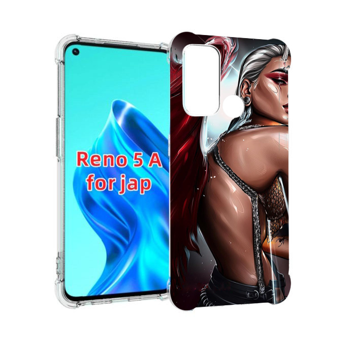 

Чехол MyPads девушка-с-крыльями женский для Oppo Reno 5A, Прозрачный, Tocco