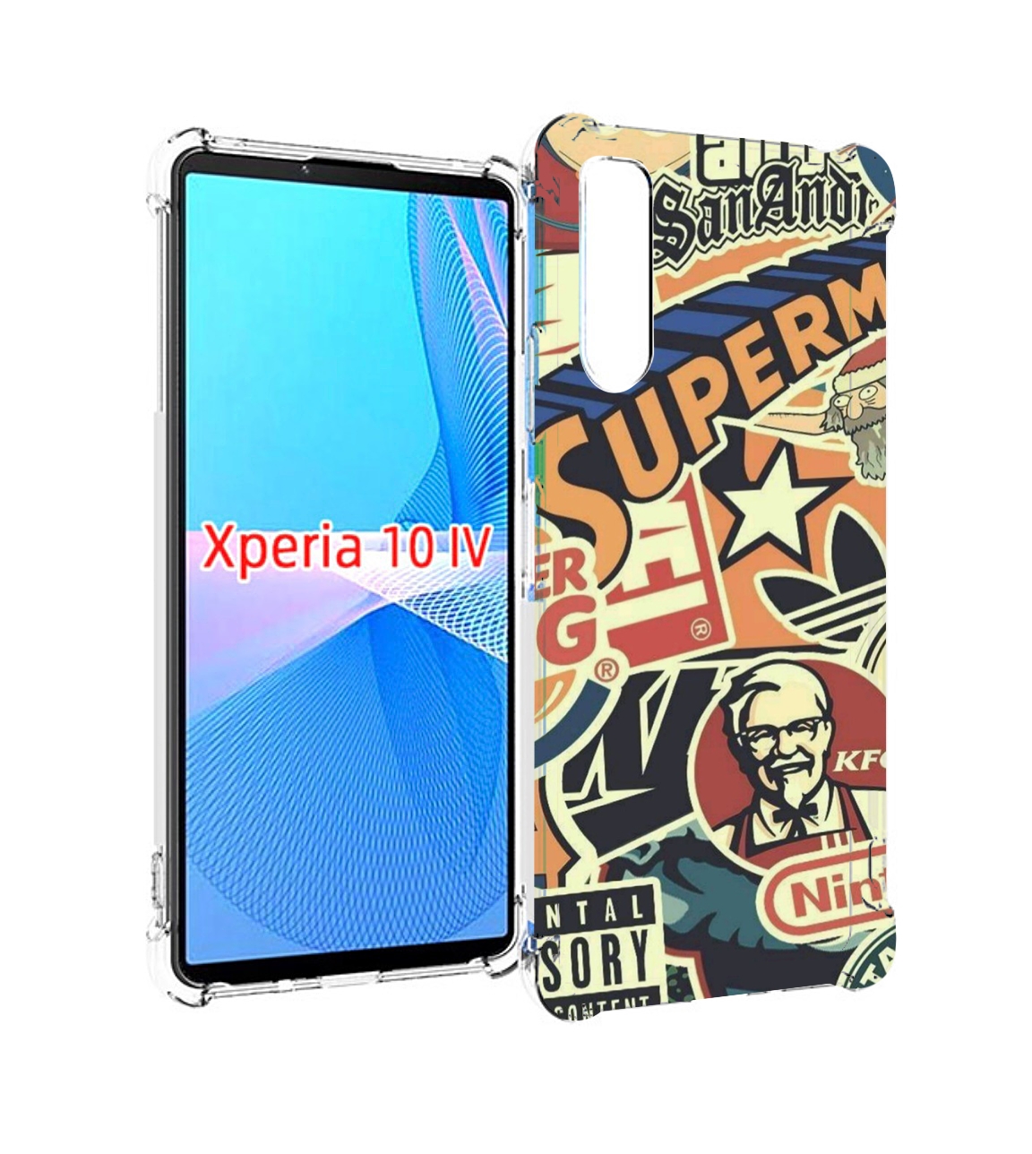 

Чехол MyPads Лейблы-на-постере для Sony Xperia 10 IV (10-4), Прозрачный, Tocco