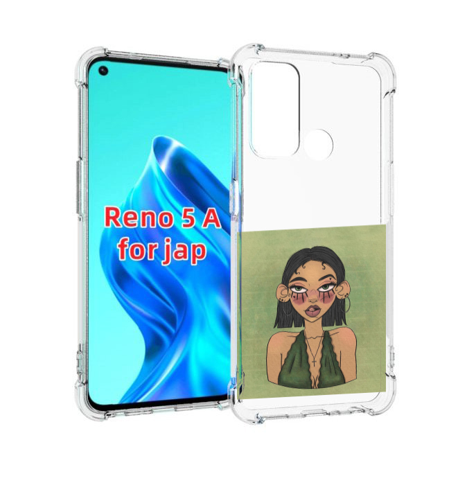 

Чехол MyPads девушка-с-каре-и-тату для Oppo Reno 5A, Прозрачный, Tocco