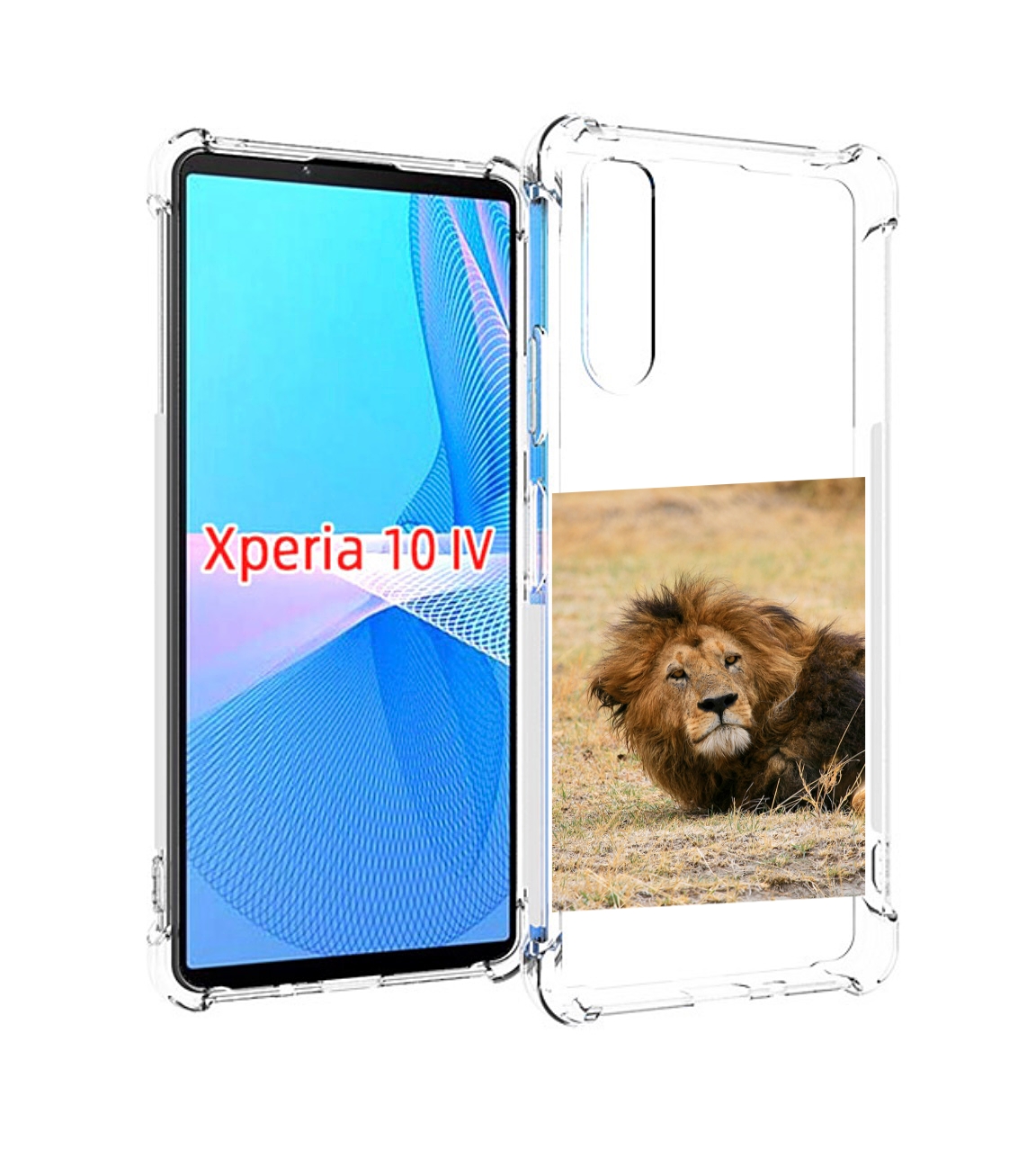

Чехол MyPads Лев-лежит мужской для Sony Xperia 10 IV (10-4), Прозрачный, Tocco