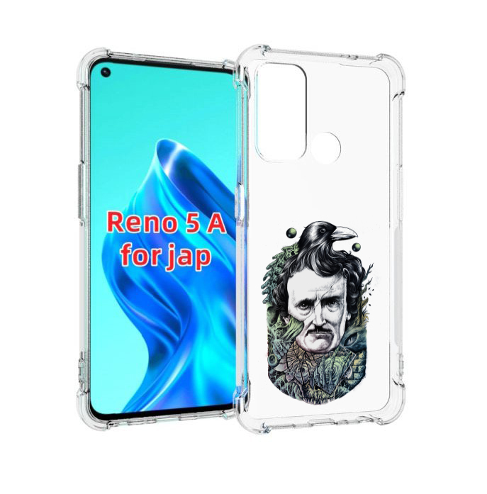 

Чехол MyPads Эдгар Аллан с вороном для Oppo Reno 5A, Прозрачный, Tocco