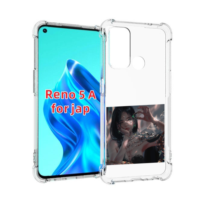 

Чехол MyPads девушка-с-алмазом для Oppo Reno 5A, Прозрачный, Tocco