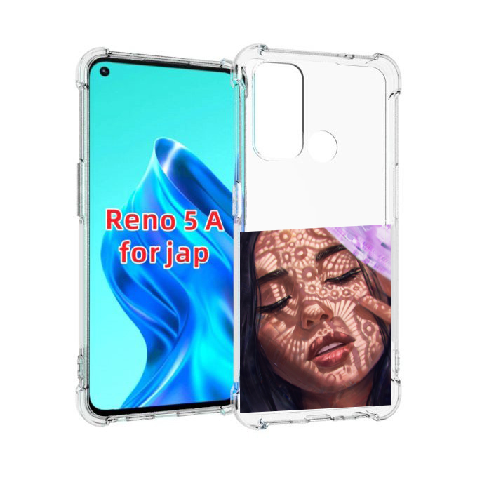 

Чехол MyPads девушка-под-кружевами женский для Oppo Reno 5A, Прозрачный, Tocco