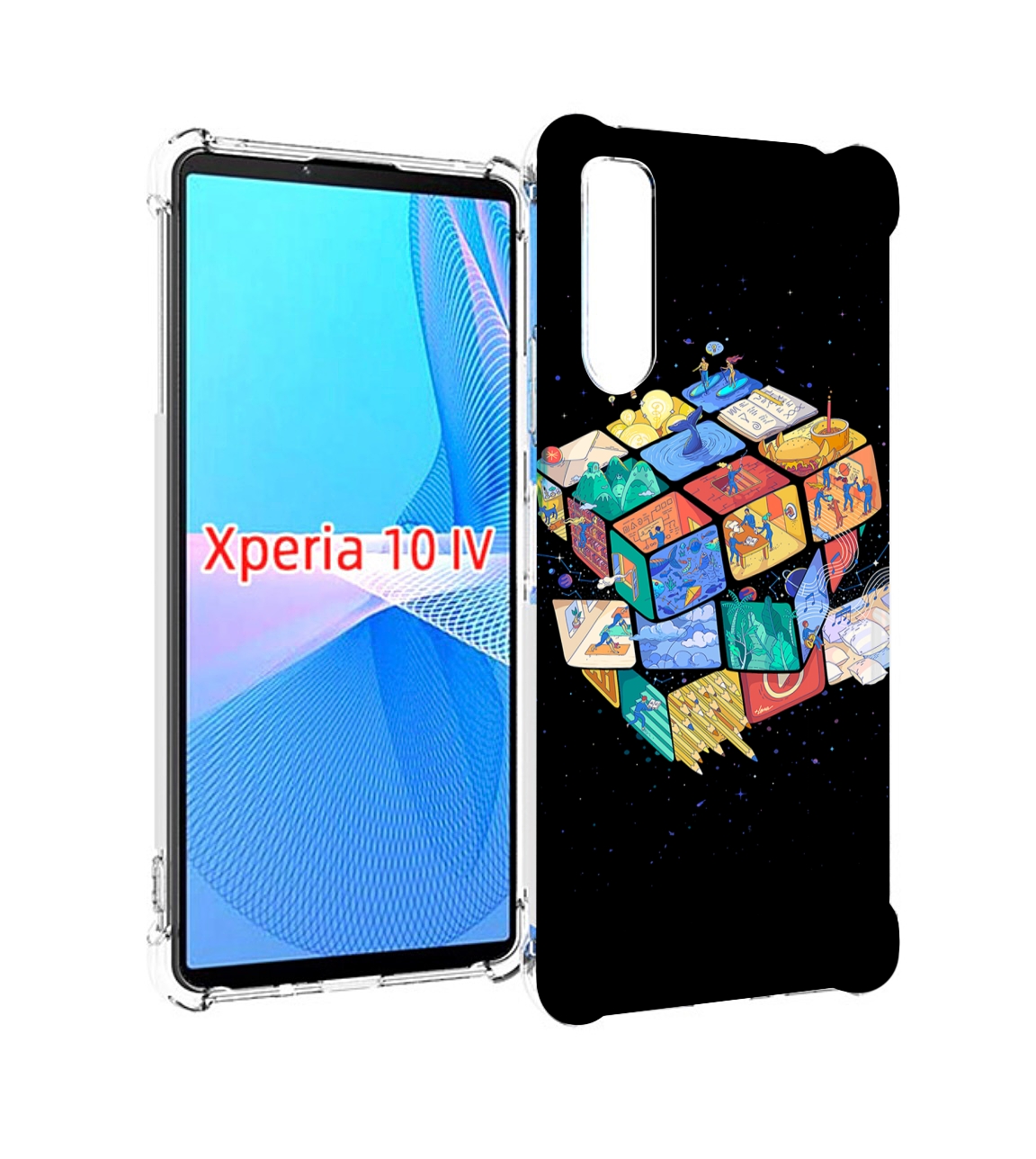 

Чехол MyPads Кубик-Рубика для Sony Xperia 10 IV (10-4), Прозрачный, Tocco