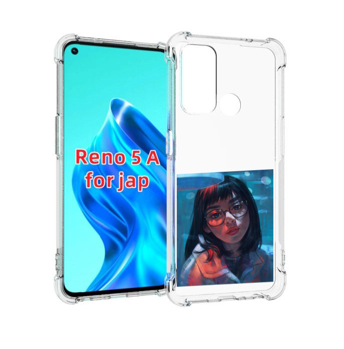 

Чехол MyPads девушка-под-красным-светом для Oppo Reno 5A, Прозрачный, Tocco