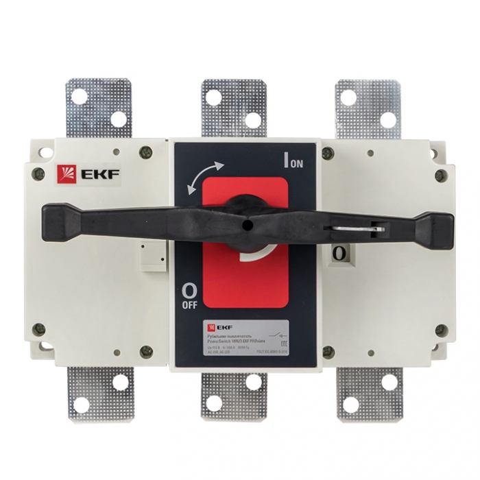 фото Рубильник-выключатель 1000a 3p c рукояткой управления для установки powerswitch ekf