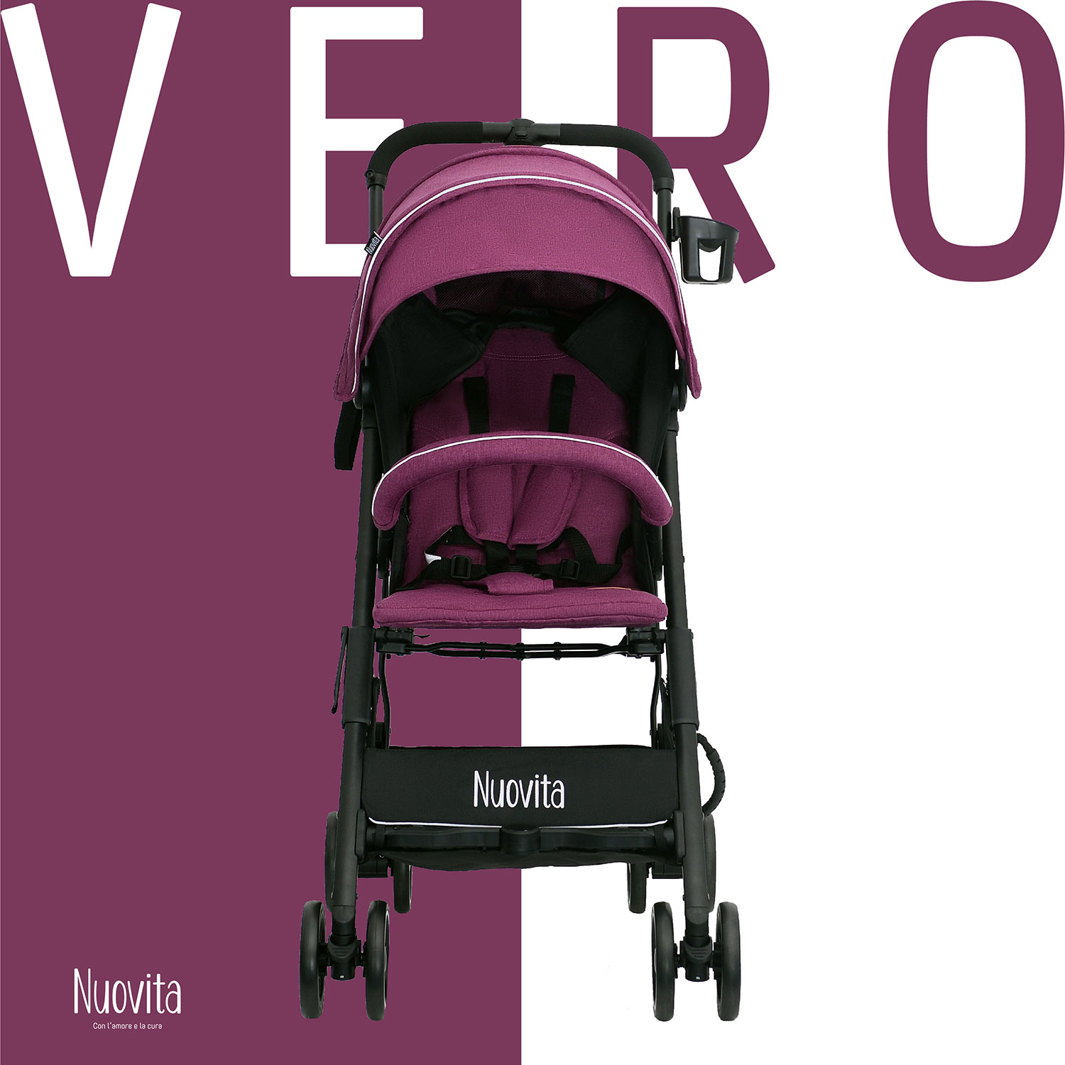 Прогулочная коляска Nuovita Vero Viola Фиолетовый блок для йоги sangh 23×15×8 фиолетовый