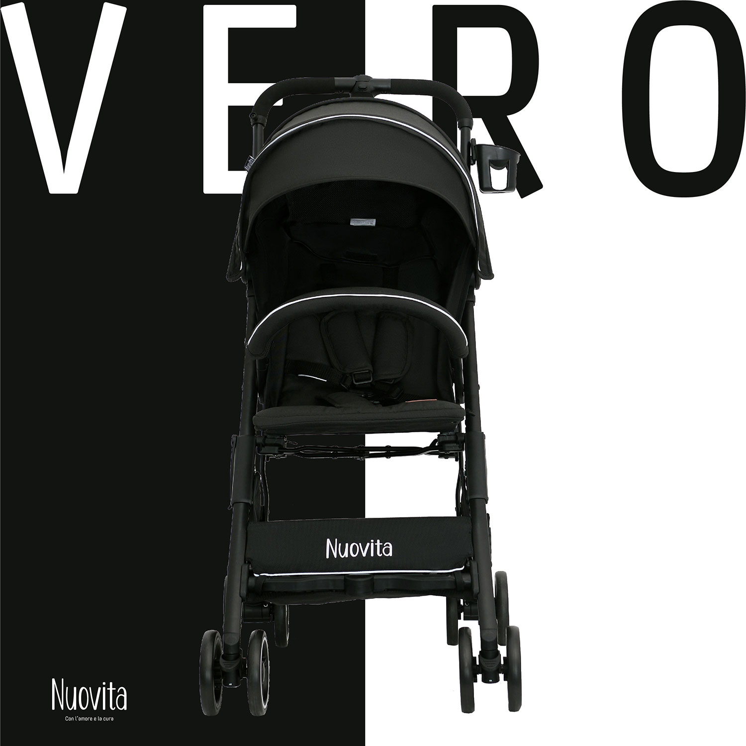 Прогулочная коляска Nuovita Vero Nero Черный прогулочная коляска nuovita giro arancio nero оранжевый