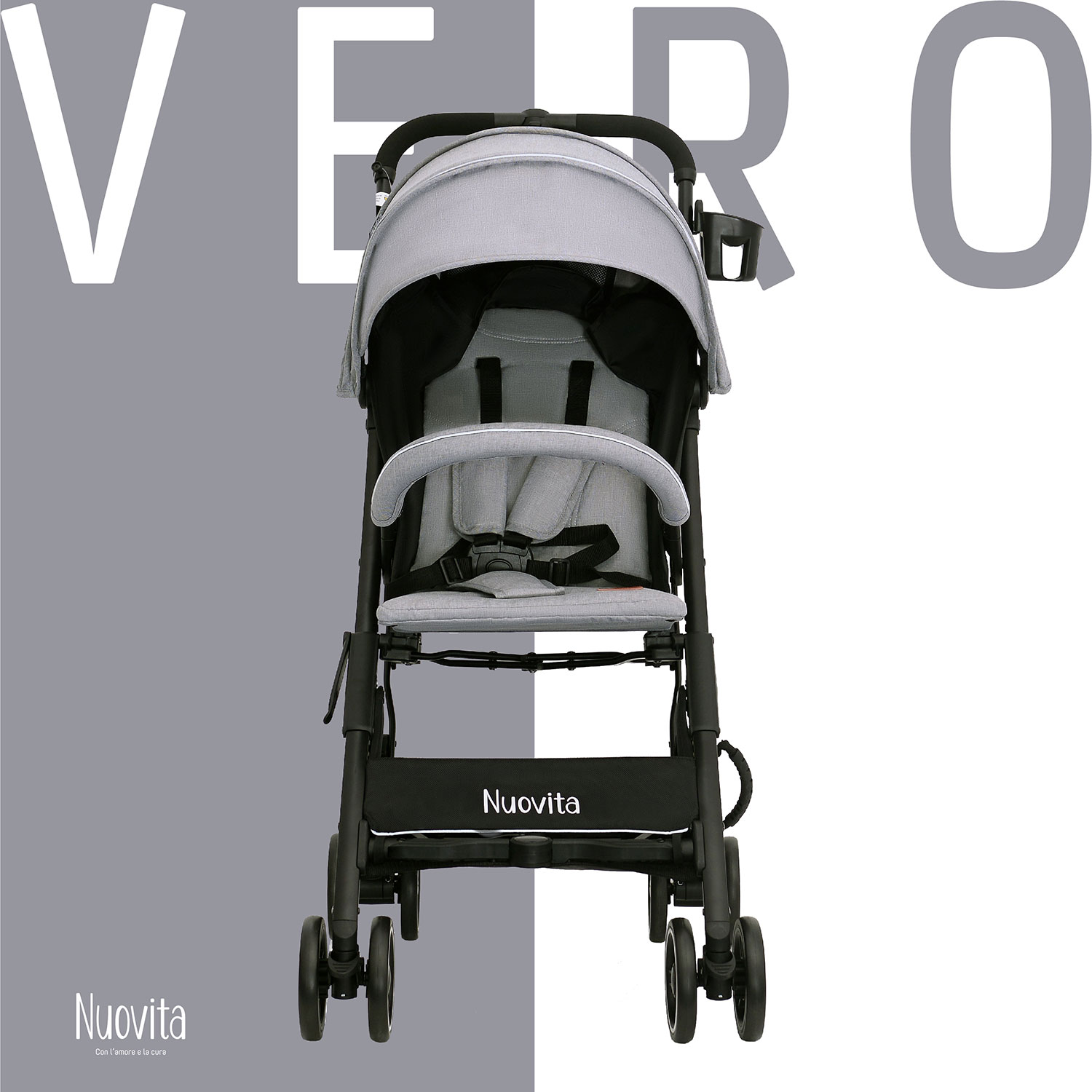 Прогулочная коляска Nuovita Vero Grigio Серый коляска 3в1 cam dinamico up smart с игрушкой grigio corsetto 988