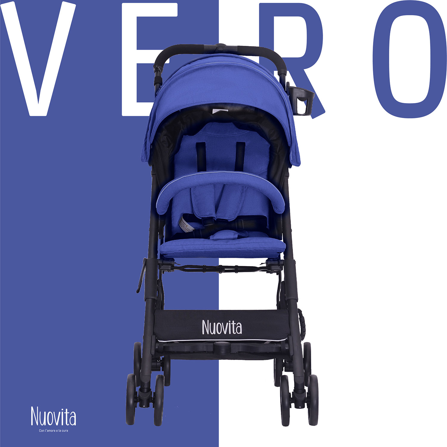 Прогулочная коляска Nuovita Vero Blu Голубой