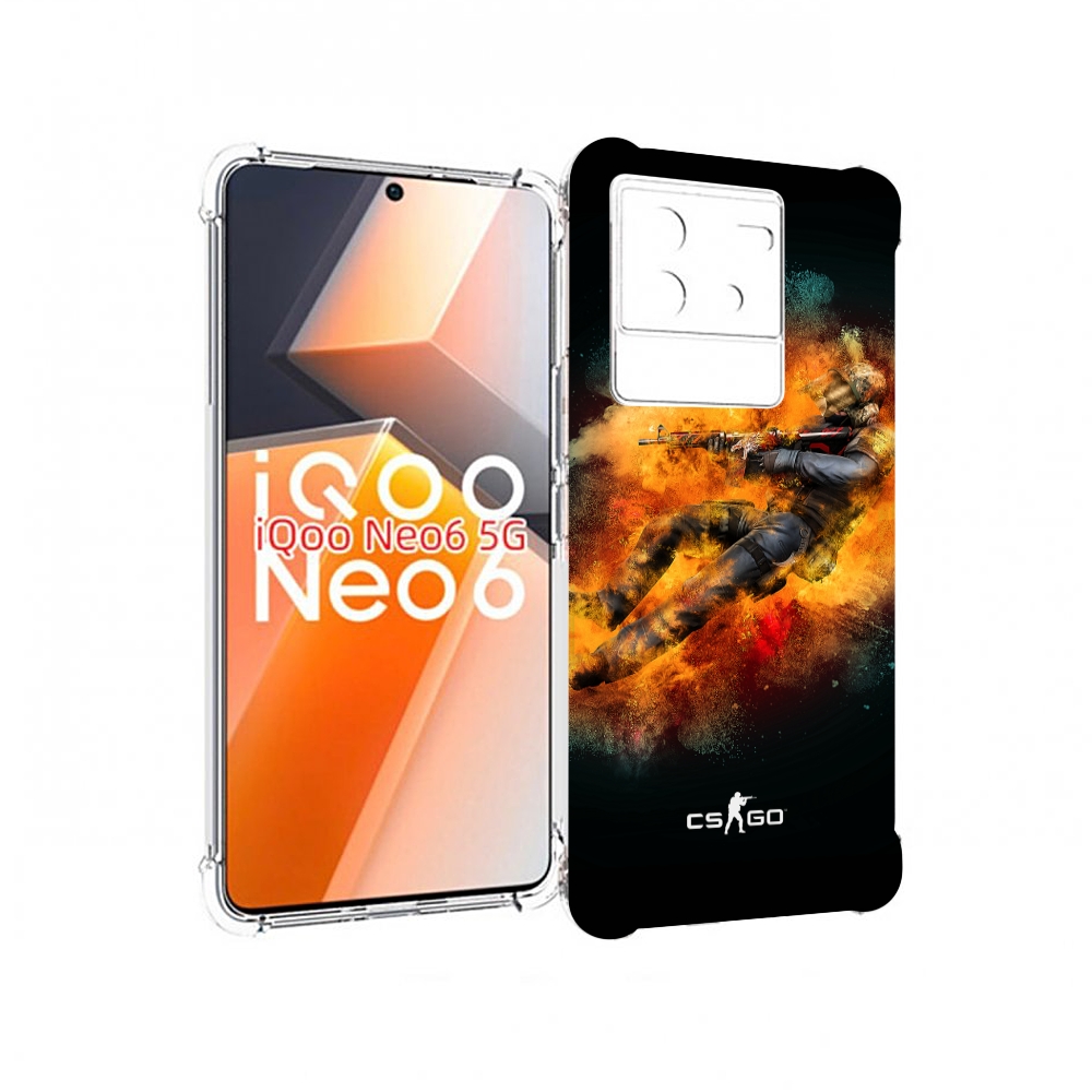 

Чехол MyPads CS-go-Контр-террорист мужской для Vivo iQoo Neo 6 5G, Прозрачный, Tocco