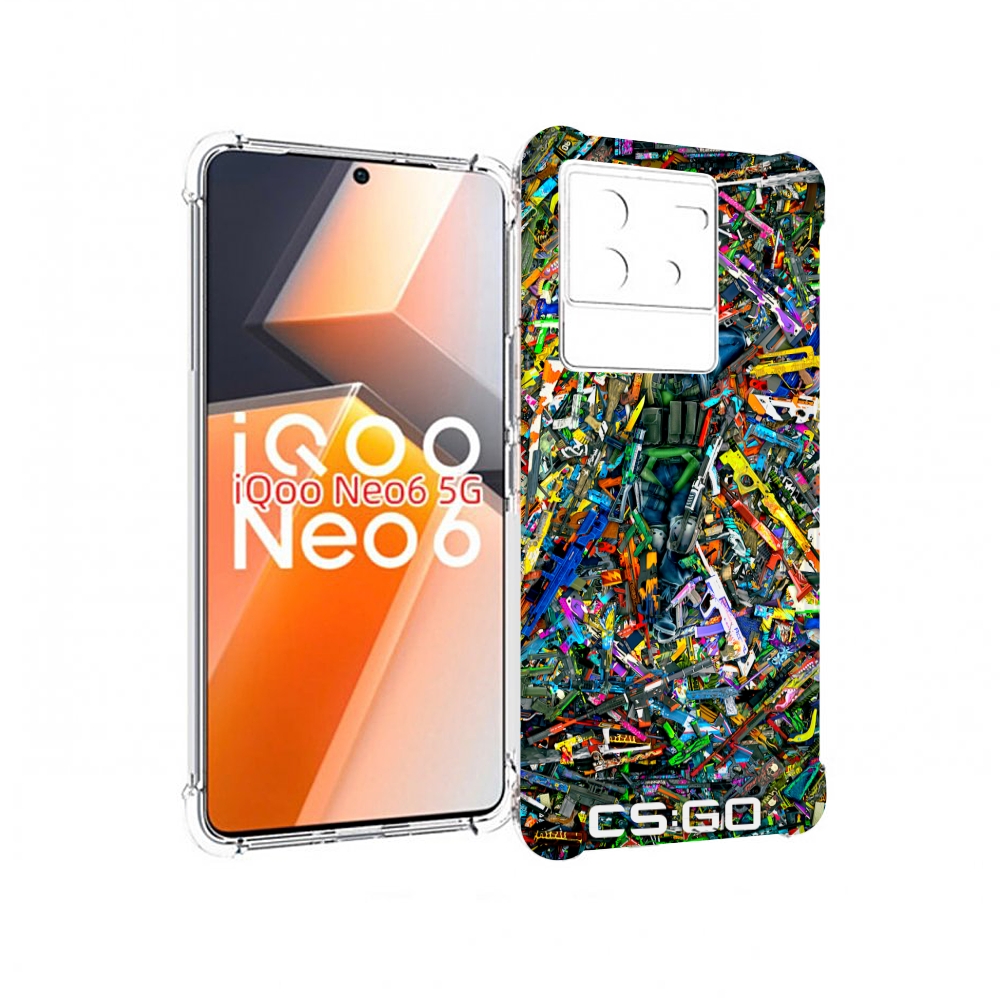 

Чехол MyPads CS GO guns skins мужской для Vivo iQoo Neo 6 5G, Прозрачный, Tocco