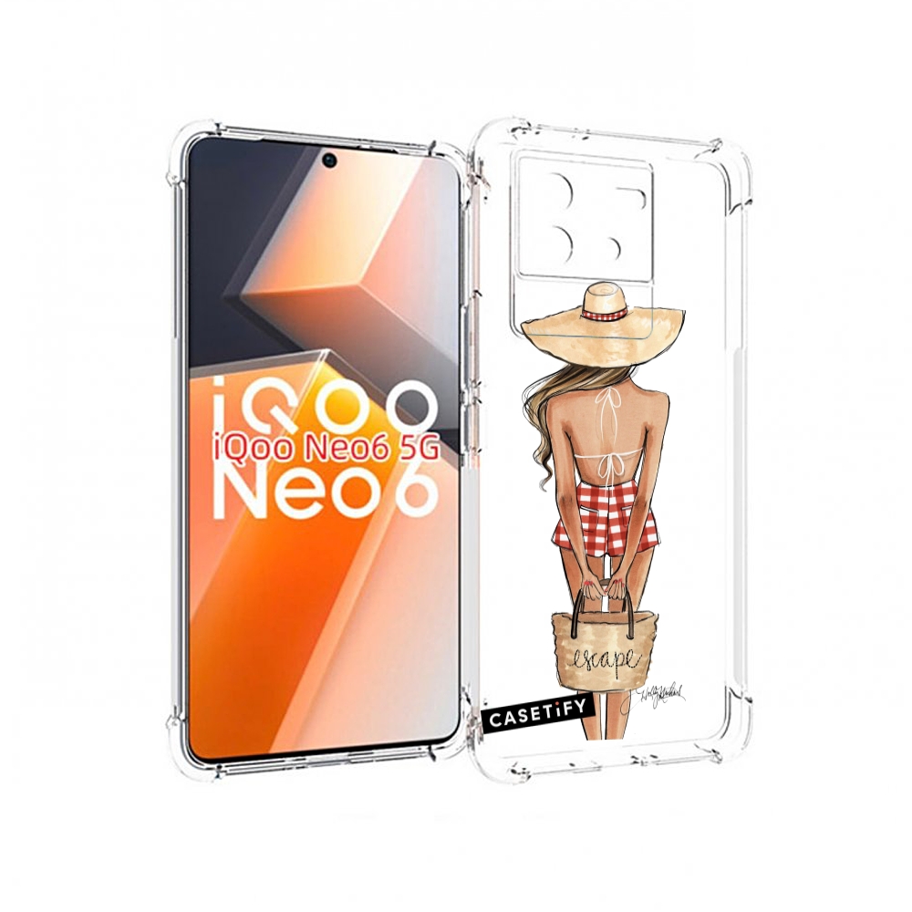 

Чехол MyPads CASETiFY женский для Vivo iQoo Neo 6 5G, Прозрачный, Tocco