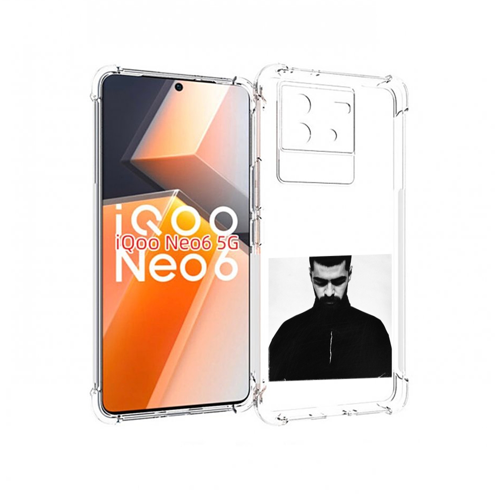 

Чехол MyPads Buster Keaton Miyagi мужской для Vivo iQoo Neo 6 5G, Прозрачный, Tocco
