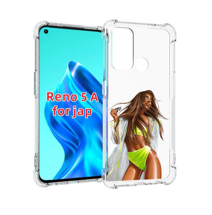 

Чехол MyPads девушка-модель-мулатка для Oppo Reno 5A, Прозрачный, Tocco