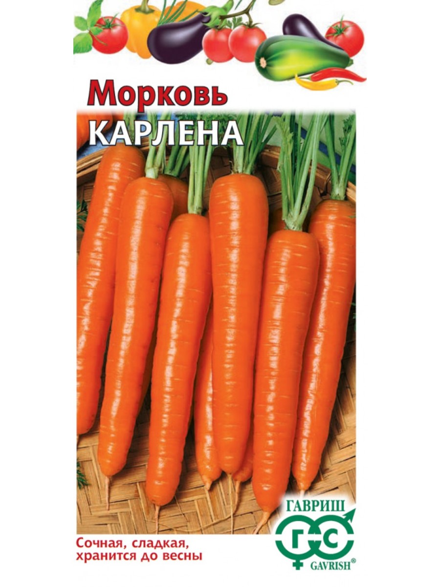 

Семена Гавриш Морковь Карлена 10 упаковок по 2 гр.