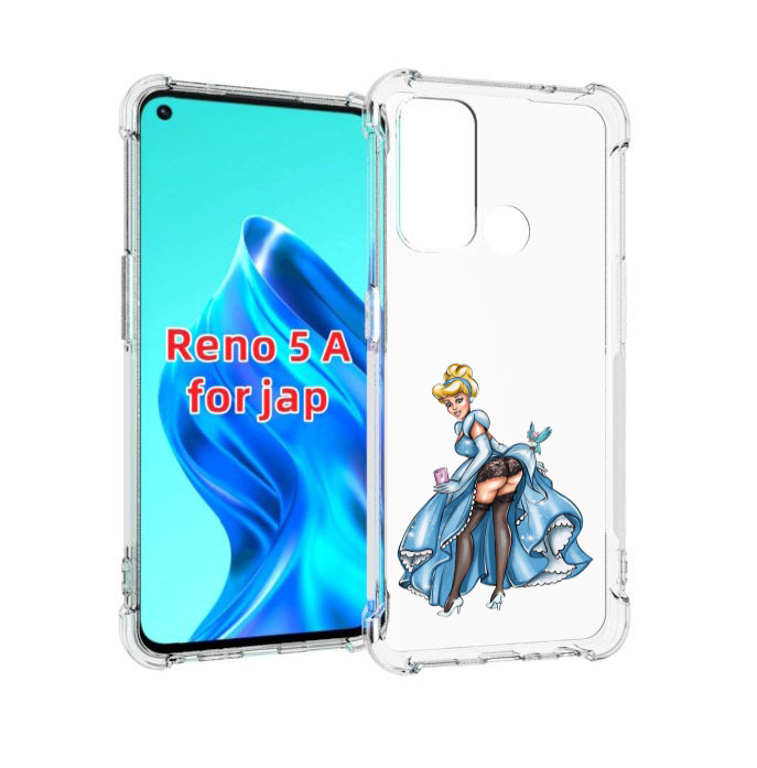 

Чехол MyPads девушка-в-платье-красивая женский для Oppo Reno 5A, Прозрачный, Tocco