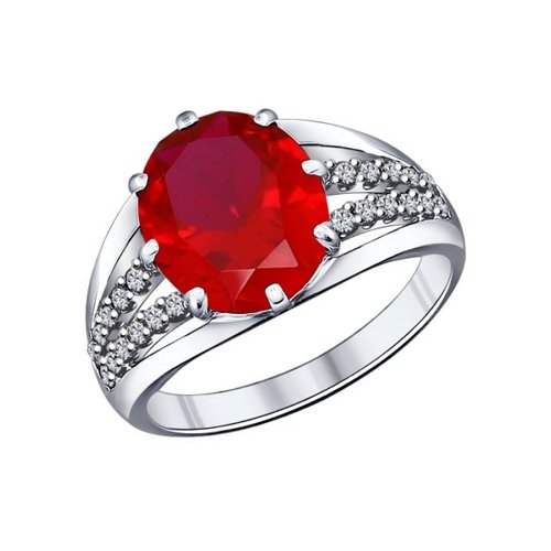 

Кольцо из серебра с корундом р. 19 SOKOLOV 84010006, 84010006