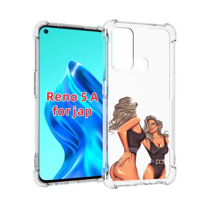 Чехол MyPads девушка-в-купальнике-черном женский для Oppo Reno 5A