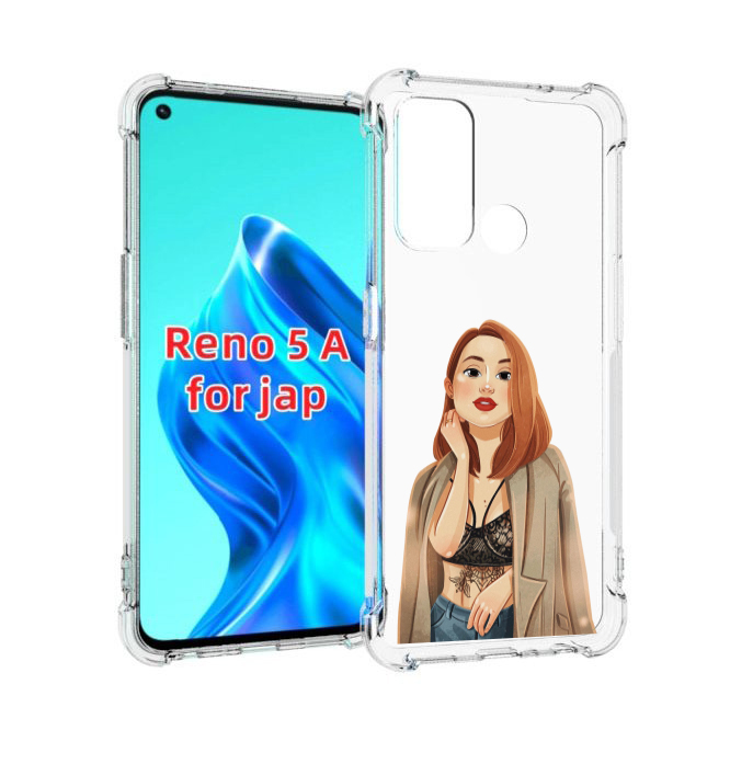 

Чехол MyPads девушка-в-кружевном-2 для Oppo Reno 5A, Прозрачный, Tocco