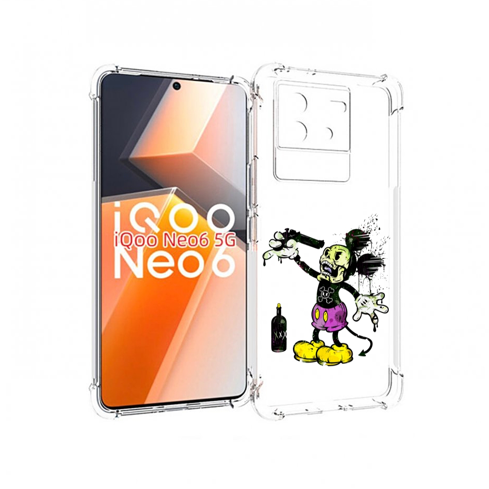 

Чехол MyPads Драг Микки для Vivo iQoo Neo 6 5G, Прозрачный, Tocco