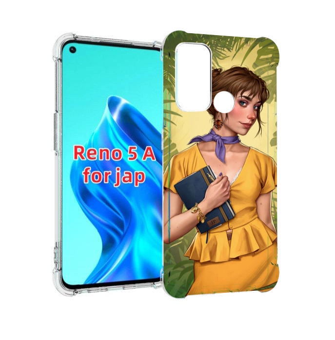 

Чехол MyPads девушка-в-зелени женский для Oppo Reno 5A, Прозрачный, Tocco