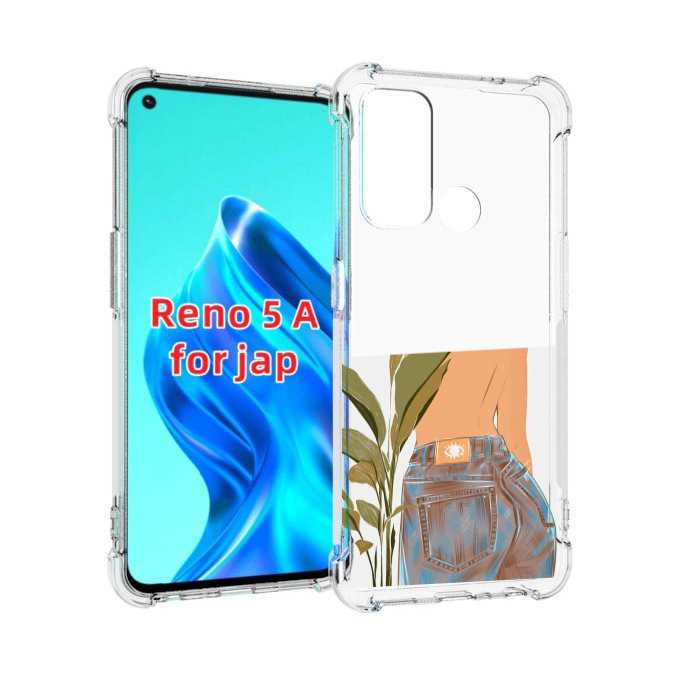 

Чехол MyPads девушка-в-джинсах для Oppo Reno 5A, Прозрачный, Tocco