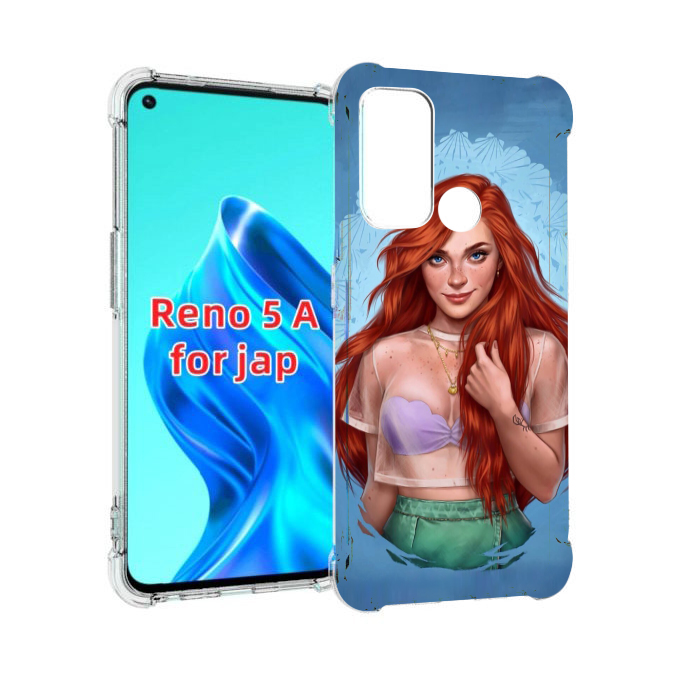 

Чехол MyPads девушка-в-голубом-фоне женский для Oppo Reno 5A, Прозрачный, Tocco