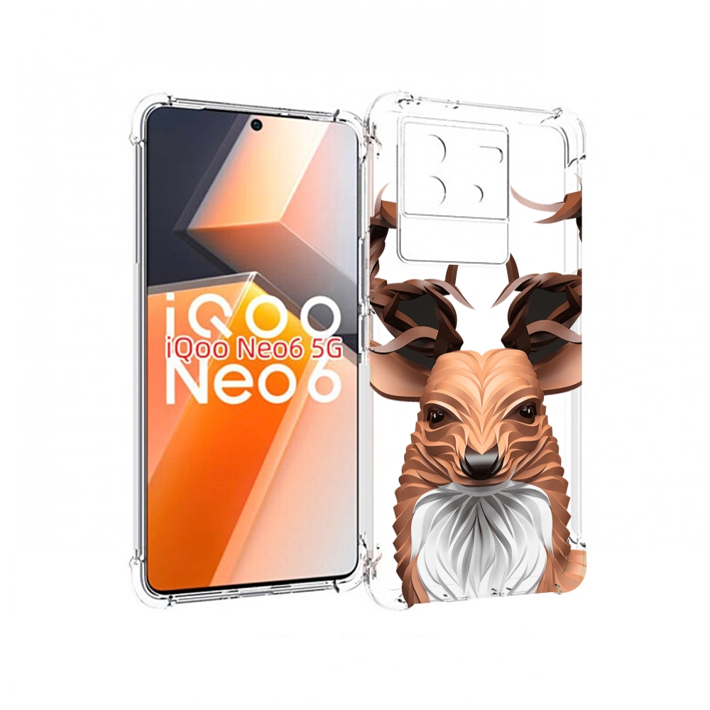 

Чехол MyPads 3D-олень для Vivo iQoo Neo 6 5G, Прозрачный, Tocco