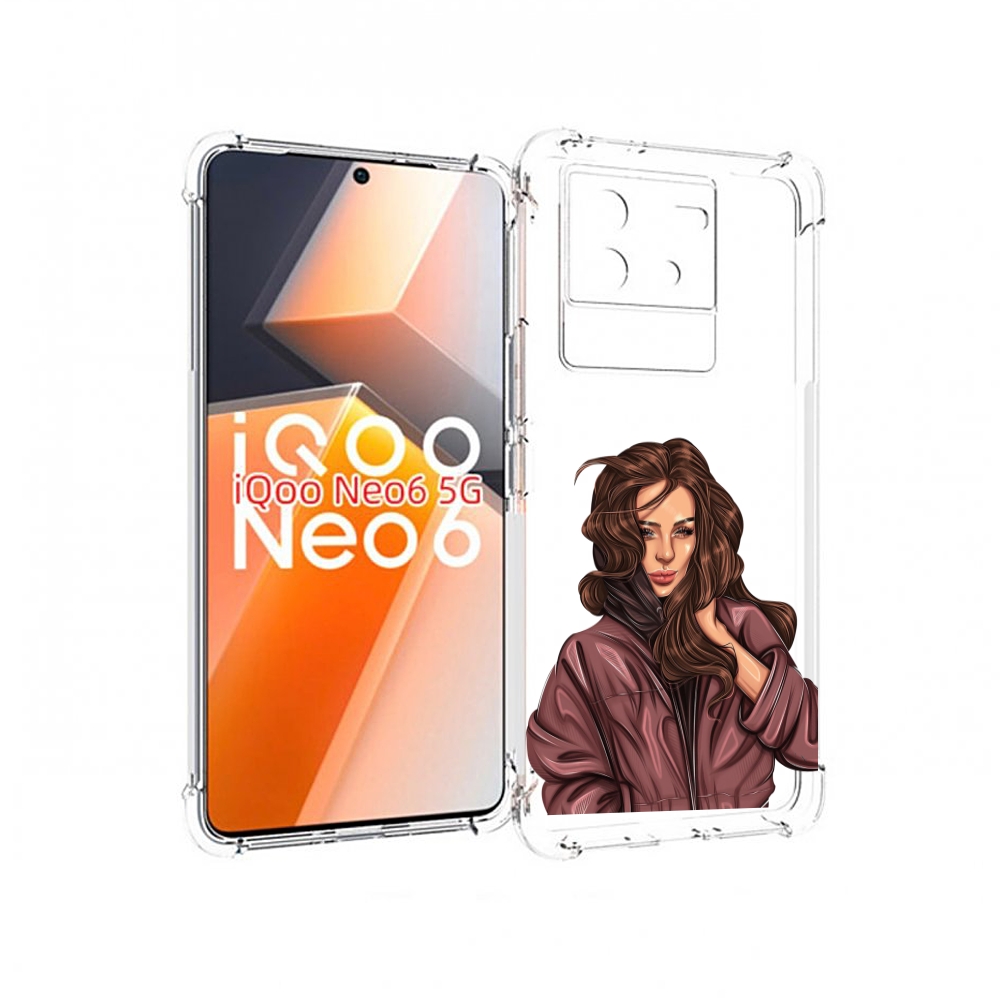 

Чехол MyPads Арт рисунок девушки для Vivo iQoo Neo 6 5G, Прозрачный, Tocco