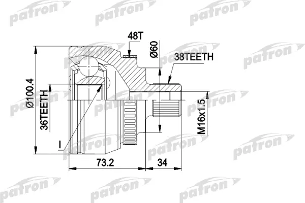 

PATRON ШРУС PATRON PCV1444