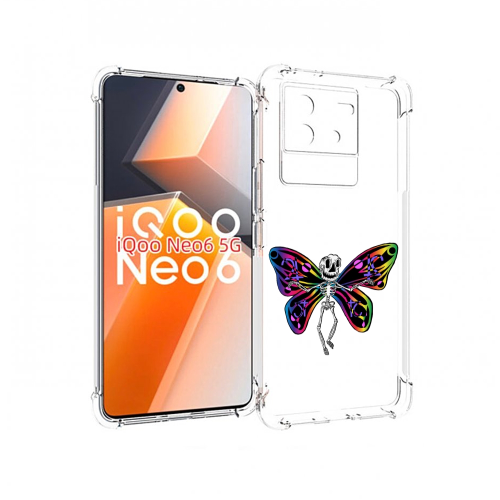 

Чехол MyPads эффект бабочки для Vivo iQoo Neo 6 5G, Прозрачный, Tocco