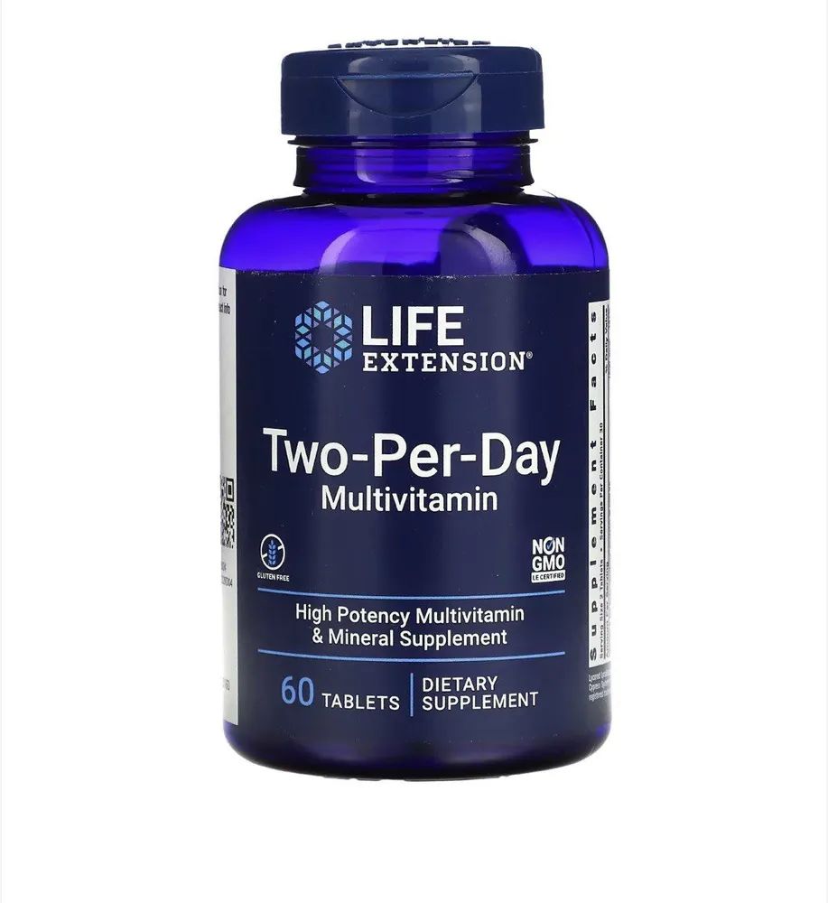 Мультивитаминный комплекс Two Per Day Life extension, 60 таблеток