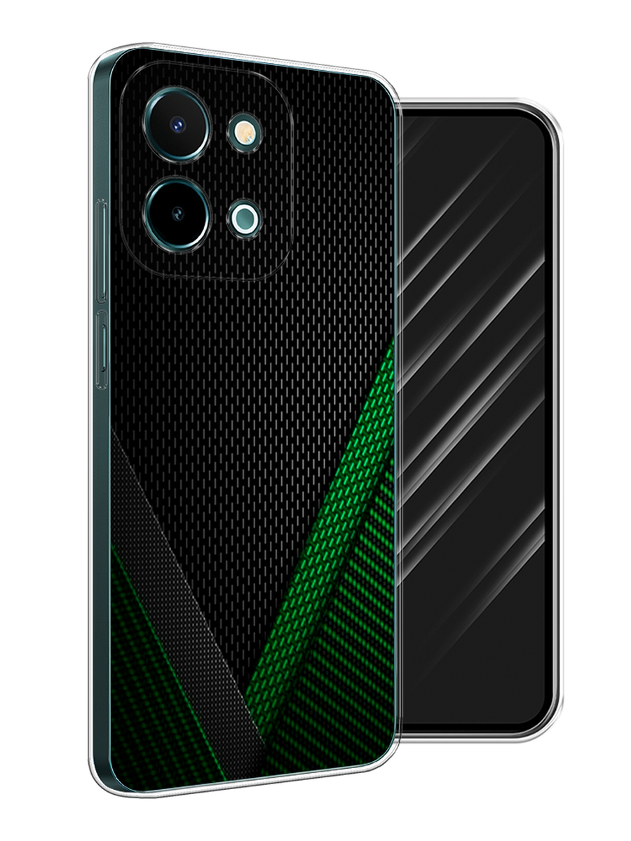

Чехол Awog на Vivo Y28 4G "Зеленый карбон", Черный;зеленый, 2611650-1