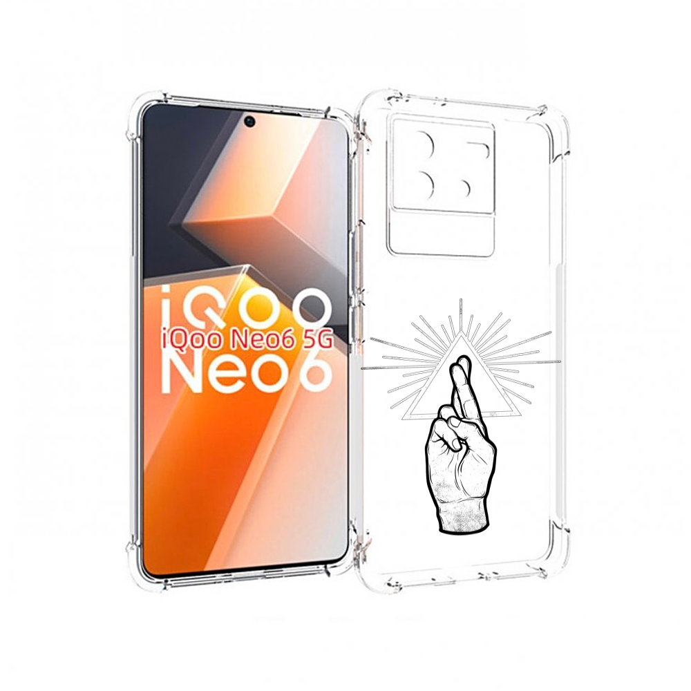 

Чехол MyPads черно белая рука для Vivo iQoo Neo 6 5G, Прозрачный, Tocco