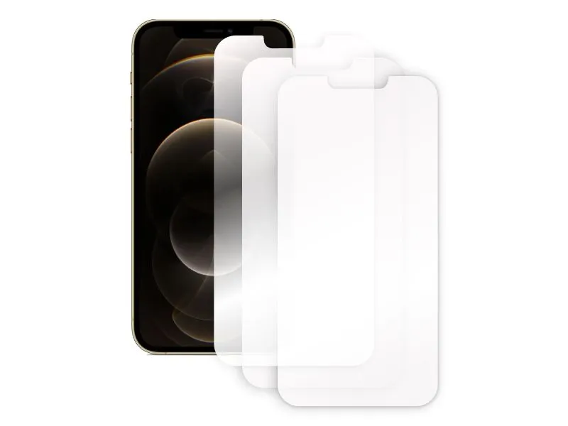 

Стекло защитное гибридное Krutoff для APPLE iPhone 12 Pro Max, 3 шт 269624