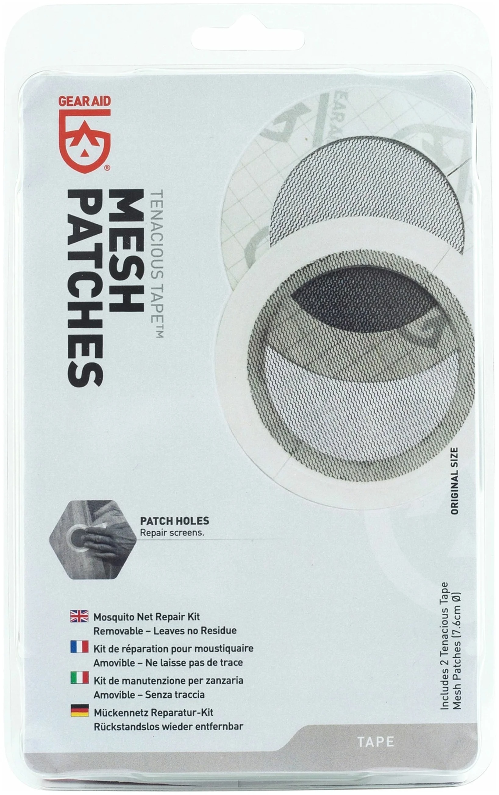 

Gead Aid Круглые сетчатые заплатки для ремонта GearAid Mesh Patches, 2 шт. d 7,6 см, Круглые сетчатые заплатки для ремонта GearAid Mesh Patches, 2 шт. d 7,6 см